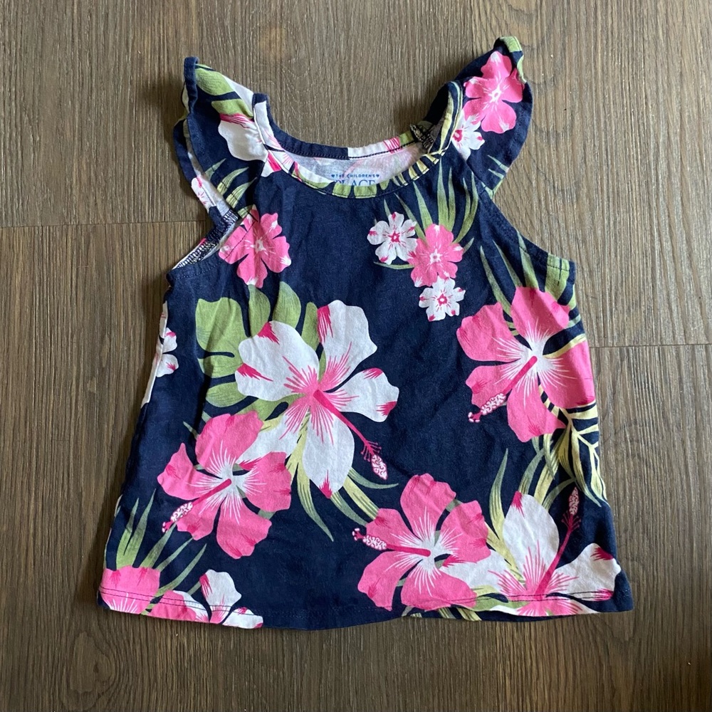 Tropical Floral Kids Tank Top